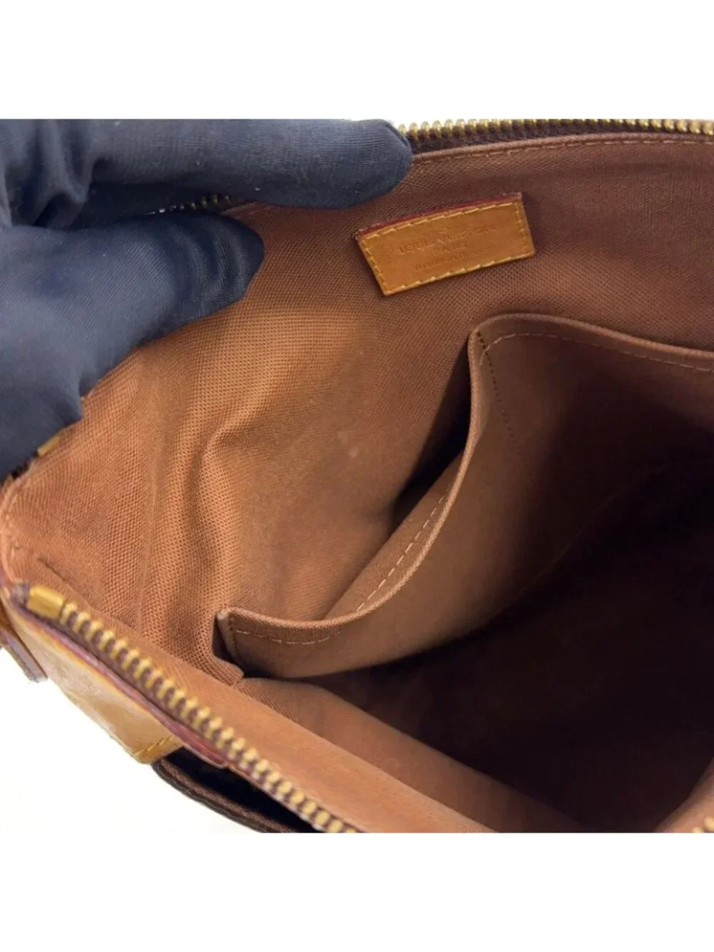 Louis Vuitton Odeon PM Monogram Leather Brown Light Shoulder Bag Gold
